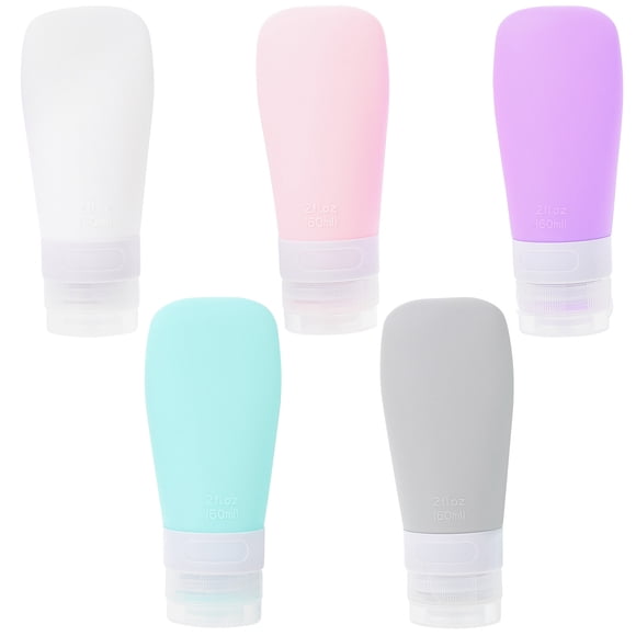 Miangastore General Users Travel Dispensers Assorted Color 5Pcs 4.5x2x1.6in