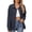 Navy, variant on Cardigan Sweaters for Women Trendy Open Front Knit Shirts Casual Side Split Long Sleeve Outwear with Pockets