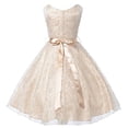 thumbnail image 3 of Lovely Lace V-Neck Flower Girl Dress for Little Girl Mint 4 G35.11G, 3 of 5
