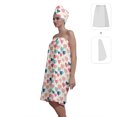 thumbnail image 2 of Colevkie Women 2 Pieces Bath Wrap Set Bath Skirt and Shower Cap Quick Drying Adjustable Soft Shower Skirt Beach Towel Absorbent for Bathroom Sauna Spa Printed Heart Balloon Pattern, 2 of 8