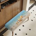 thumbnail image 3 of Chririnla Machine Washable Bench Covers, Beach Starfish Print Polyester Spandex Anti-Pet Hair Dining Bench Covers for Home Bedroom, 3 of 9