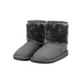 thumbnail image 2 of Kids Casual Faux Fur Snow Boots Boys Girls Winter Warm Boots Outdoor Charcoal 2, 2 of 3