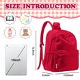 thumbnail image 3 of Lomyolo School Backpack for Women 4 5 6 7 8 9 10 11 12 13 Year Old Daughter Corduroy Backpack Lightweight Bookbag for School, Travel Cute Gift - Red, 3 of 6
