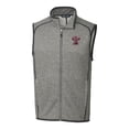 thumbnail image 2 of Men's Cutter & Buck  Heather Gray Texas A&M Aggies Vault Mainsail Sweater Knit Fleece Full-Zip Vest, 2 of 3