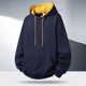thumbnail image 1 of MHFRRA Sudadera Informal con Capucha para Hombre, Jersey de Manga Larga, Cómoda y Ligera, para Uso Diario Azul oscuro, 1 of 3