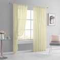 thumbnail image 4 of Sheer Curtains 2 Panels - Light Filtering Privacy Sheers for Living Room/Bedroom, Light Filtering Transparent Semi Sheer Panel Drapes, Per Panel W52 X L84 inches, 4 of 6