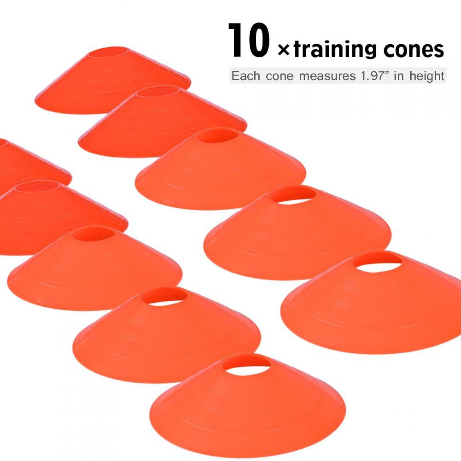 Orange 19Ft Flat Ladder 10pcs Disc Cones Speed Training Ladder with Storage Bag for Athletic Training Training Ladder