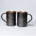 thumbnail image 2 of Set of 2 Black Moscow Mule Mugs Hammered Design: Unique Copper Mugs, Stylish Elegance for Every Sip By AWF PAN STORE, 2 of 4