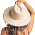 thumbnail image 2 of Aunavey Rhinestone Cowgirl Hat Bling Diamond Glitter Fringe Cowboy Western Hat for Women Cosplay Party Costume, 2 of 2