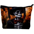 thumbnail image 2 of Skull Canvas Leather Mix Handbag Twill Sponge Jeanette 30x10.5x39cm 11.8x4.1x15.4in, 2 of 5