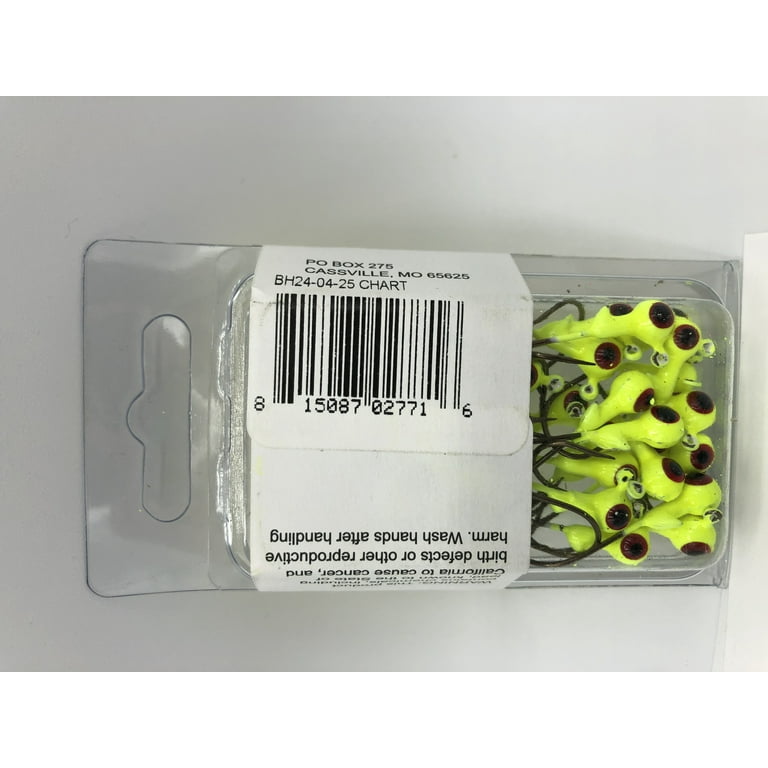 Headhunter Lures Jig Head Yellow 25ct - Large Sharp Hook - Walmart.com