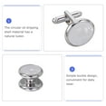 thumbnail image 3 of LOLIPPYY 1 Set Cufflinks For Men Cuff Links With Shirt Studs Classic Round Dress Shirt Sleeves Buttons For Formal Business Wedding Party Accessories, 3 of 7