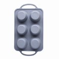 thumbnail image 1 of 6 Grid Silicone Muffin Cupcake Baking Mold Non Stick Microwave Mold Tray, 1 of 3