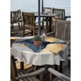 thumbnail image 2 of Outdoor Tablecloth with Umbrella Hole Zipper Gold Blue Gray Marble Round Tablecloth 54" Waterproof Outside Table Cloth Retro Abstract Patterned Art Patio Table Cover Tablecloths for Picnic Party, 2 of 8