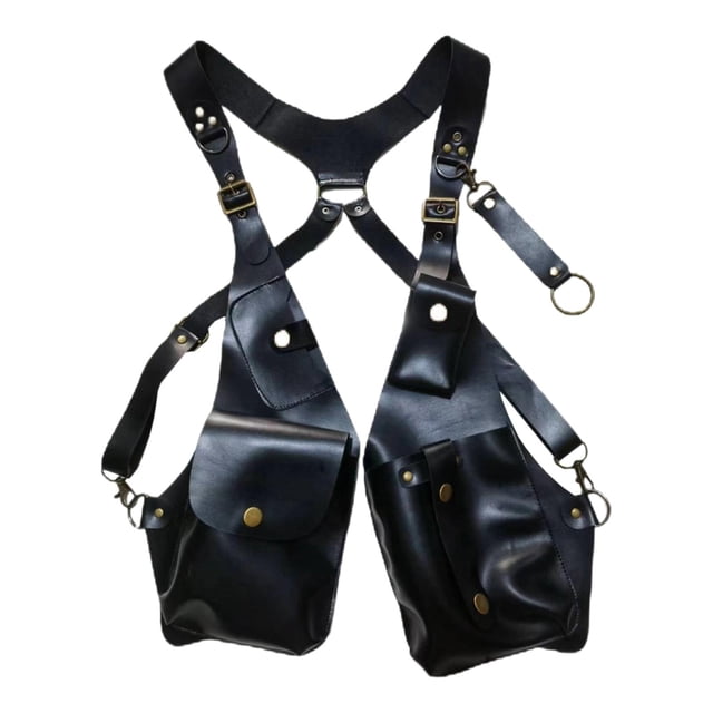 Bolso de hombro para las axilas, bolso de hombro para mujeres y hombres, para viajes de compras de fiesta Negro