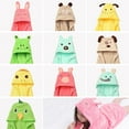 thumbnail image 3 of Baby Cartoon Pattern Hooded Bath Towel Wrap Robe Cloak Bathing Swimming Bathrobe(Pig), 3 of 8