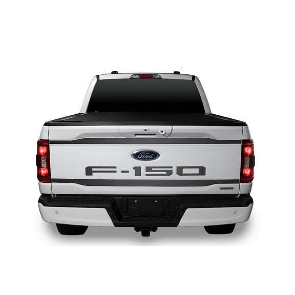 Putco 2021 Ford F-150 Stainless Steel Black Platinum Upper/Lower Tailgate Accent (2pcs) - 403469BP