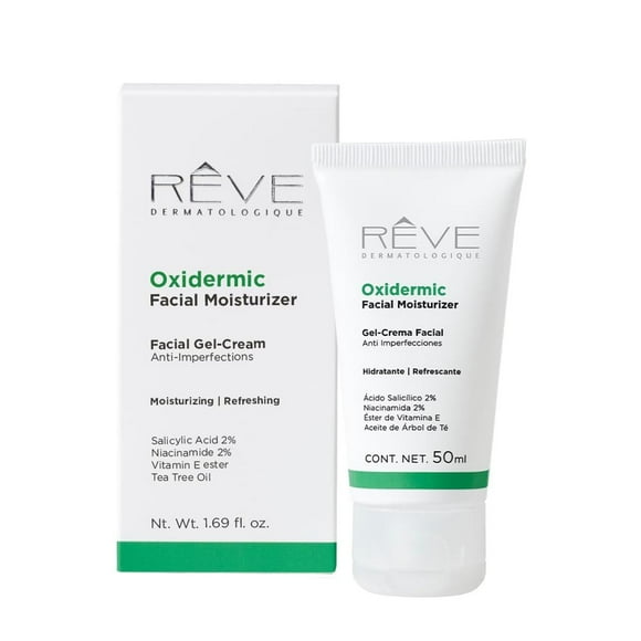 Reve Dermatologique | Oxidermic Facial Moisturizer - Gel-Crema Facial Anti-Imperfecciones - hidratac multicolor