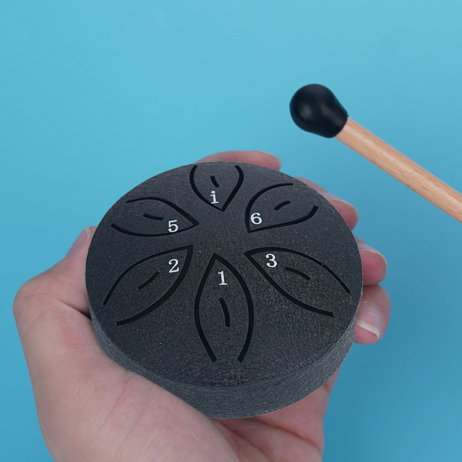 CYBIBO Tongue Drum, Steel Tongue Drum, 3 Inch 6 Note Steel Hand Drum with Bag, Hand Drum for Camping, Meditation or Yoga, Steel Drum for Beginner Adult Kids