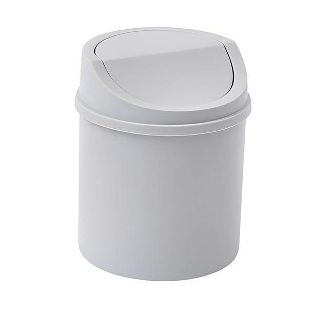 Cateissary Mini cubo de basura, de escritorio, cubo de basura con tapa de plástico Type6 NO6