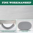 thumbnail image 5 of Caroeas 3-Piece Small Cotton Rope Basket, Woven Storage Basket Set, Nesting Bins for Organizing Shelves, Baby, Nursery, Toy Storage, Montessori, White and Gray, 5 of 7