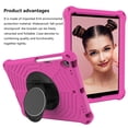 thumbnail image 3 of iPad 8th Generation Case 10.2", iPad 10.2 7th Gen Case, iPad Air 3 Case 10.5", Allytech Shockproof Silicone EVA Rubber Kickstand Shoulder Strap Kids Friendly Case Cover for iPad 10.2", Rose, 3 of 6