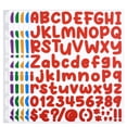 thumbnail image 1 of Unique Bargains Alphabet Letters Numbers Stickers Set, 6 Sheets Self Adhesive Decal, Multi-color, 1 of 6