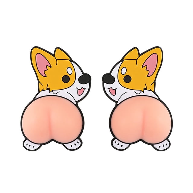 Car Door Edge Guard - PVC Sticker, Cute Shiba Inu Design, Scratch Protection, Decorative, Self-Adhesive, Easy to Install, Universal Fit, Weather-Resistant
