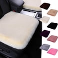 thumbnail image 6 of Opehuo Plain Car Seat Cushion,Soft Warm Faux Rabbit Fur Winter Auto Seat Cover,Fluffy Plush Vehicle Seat Protector Pad,Car Accessories for Home and Office Chair(Watermelon Red), 6 of 9