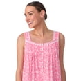 thumbnail image 4 of Aria Women's Sleeveless Long 100% Cotton Nightgown in 46", Sizes XS to 5X, 4 of 7