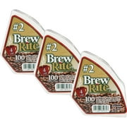 Brew Rite #2 Cone Coffee Filter, 100-Count (Pack of 3)