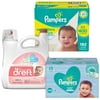 Pampers Swaddlers Diapers - Size 1 -192 ct. + Pampers Baby Wipes, Complete Clean (1152 ct.) + Dreft Ultra Concentrated Liquid Landry Detergent (110 loads, 150 fl. oz.) Economy Bundle Gift Set