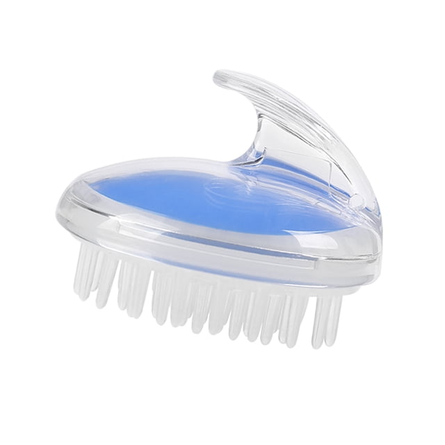Yuarrent Cabeza de silicona Masajeador corporal Champú Cepillo de masaje para el cuero cabelludo Peine para lavar el cabello Cepillo de ducha corporal Juegos de accesorios de baño azul Yuarrent HA003602-04