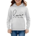 thumbnail image 4 of Vividxx Hoodies For Girls Toddler Long Sleeve Letter Print Hoodie Warm Kids Pullovers Tops Fashion Clothing 6-7 Years, 4 of 4