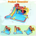 thumbnail image 5 of Veeboto Inflatable Water Slide, 12-in-1 Inflatable Bounce House & Water Slide Combination with Splash Pool, Climbing Wall, Water Gun, Basketball Hoop, Ball Shooting, Football Gate, 5 of 7
