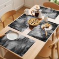 thumbnail image 5 of Black Grey Mountain Placemats Set of 8 Misty Forest Nature Woodland Pine Tree Landscape Place Mats Indoor Wipeable Table Mats Washable Dining Table Placemats for Kitchen Holiday Decor 13x19 Inch, 5 of 9