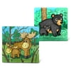 Puzzled Moose and Black Bear Wooden Jigsaw Puzzle
