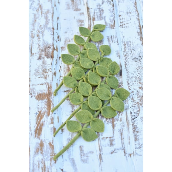 De Kulture Works Premium Wool Felt Leaves Branch Eco Friendly Needle Felted Christmas Xmas Tree Decoration Stuffed Ornament