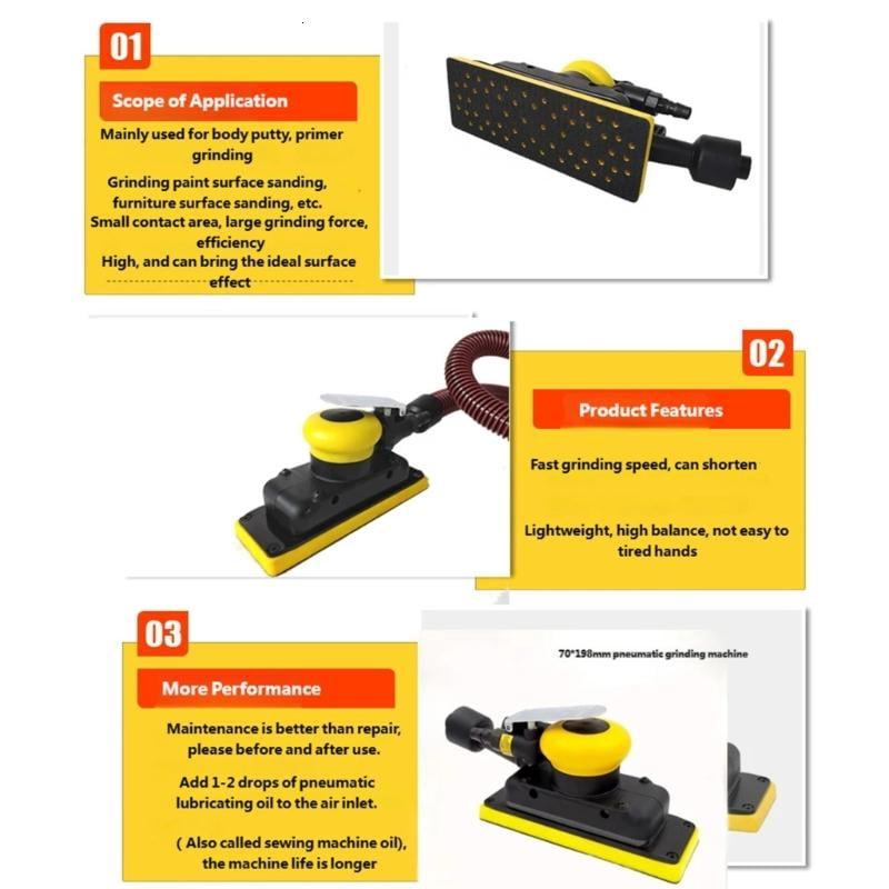 CEORPER Pneumatic Sanding Machine Electric Orbital Sander Multiple Air Supply Systems