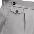 thumbnail image 5 of RYDCOT Men's Classic-Fit Expandable-Waist Pleated Dress Pant Straight-Leg Golf Pants Gray, 5 of 9