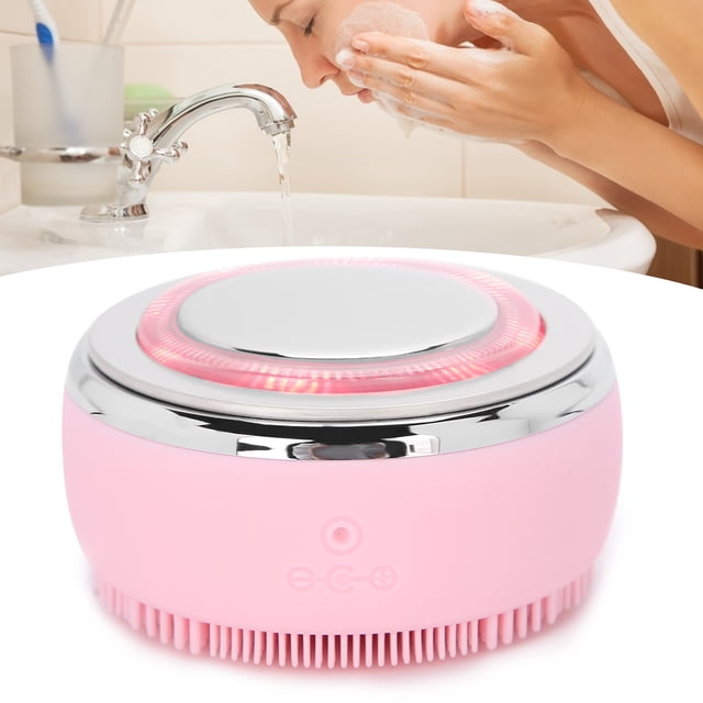 Limpiador de piel facial, cepillo de limpieza facial de silicona, cepillo de limpieza facial eléctrico, cepillo limpiador facial, uso conveniente