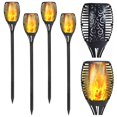thumbnail image 1 of Costway 4pcs Solar Torch Lights Waterproof Flickering Dancing Flame Landscape Decoration, 1 of 10