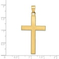 thumbnail image 3 of Real 14kt Yellow Gold Florentine Satin Cross Pendant; for Adults and Teens; for Women and Men, 3 of 4