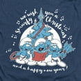 thumbnail image 2 of Smurfs Smurfy Christmas Carols Unisex Adult Heather T Shirt, Navy Heather, Large, 2 of 3
