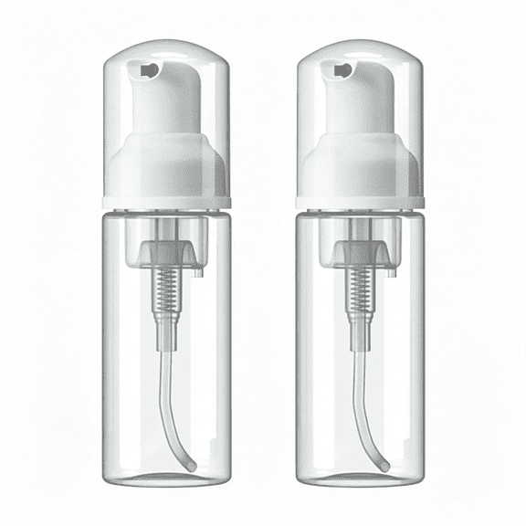 ACDANC Empty Foam Pump Bottle 2Oz/60Ml Travel Size Plastic Pump Bottle Soap Bottle Portable Small Hand Sanitizer Dispenser Bottles,Refillable Clear Instant Foaming Bottles for Hand Lotion Shampoo