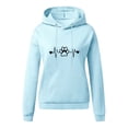 thumbnail image 3 of WILLBEST Sudadera para Mujer, Estilo Casual y A La Moda, con Estampado de Huellas de Gato, Sin Bolsillos y con Cordón Ajustable Chica​​, 3 of 3
