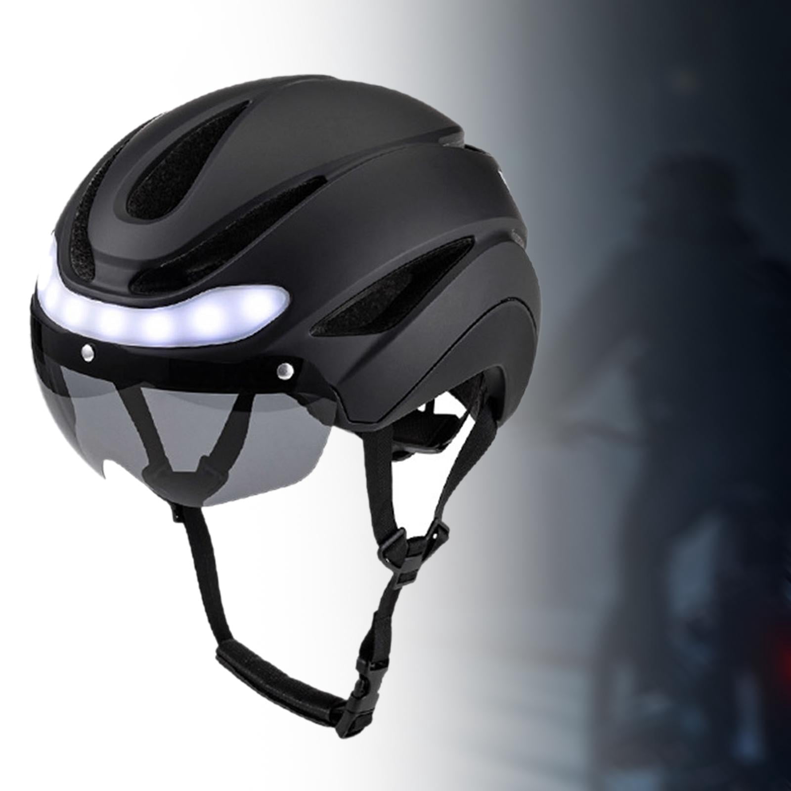 Baoblaze Bike Helmet with Light Shockproof Adjustable Chin Strap Breathable Sports Helmet for Adult for Climbing Biking Inline Skating Black