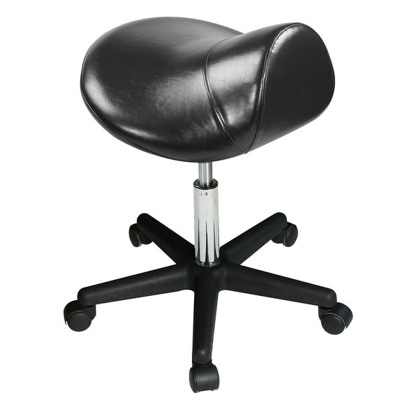 Master Massage Ergonomic Saddle Chair-Saddle Stool- Hydraulic Swivel Rolling Chair Black 91557