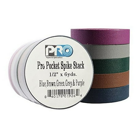UPC: 0840178019264 | Pro Pocket Spike Stack Dark (5 Colors) 1/2  X 6 Yard Rolls