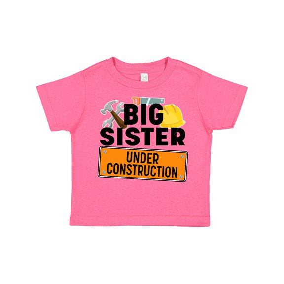 Inktastic Big Sister Under Construction Girls Toddler T-Shirt